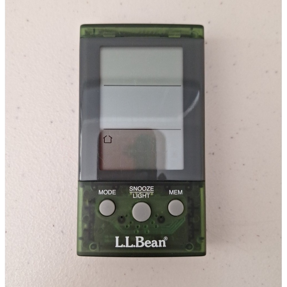 L.L. Bean Thermo Digital Alarm Clock Model OFHC9 Freestanding or Hanging TESTED